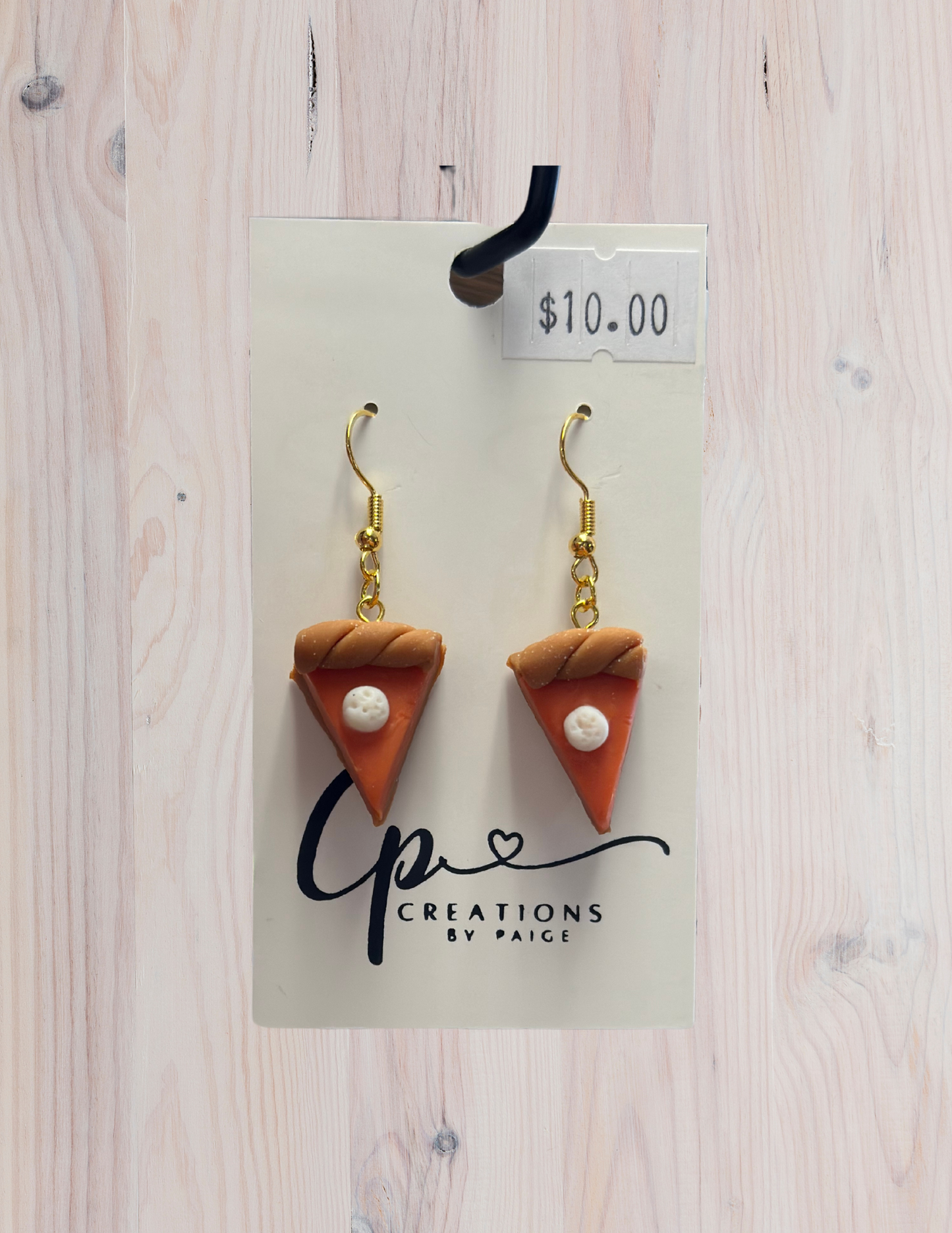 Pumpkin Pie Slice Earrings